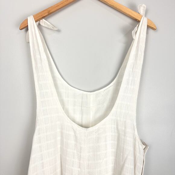 NWT L*Space Carina Cotton Woven Short Romper in Ivory Scoop Neck Size Medium - Picture 10 of 16